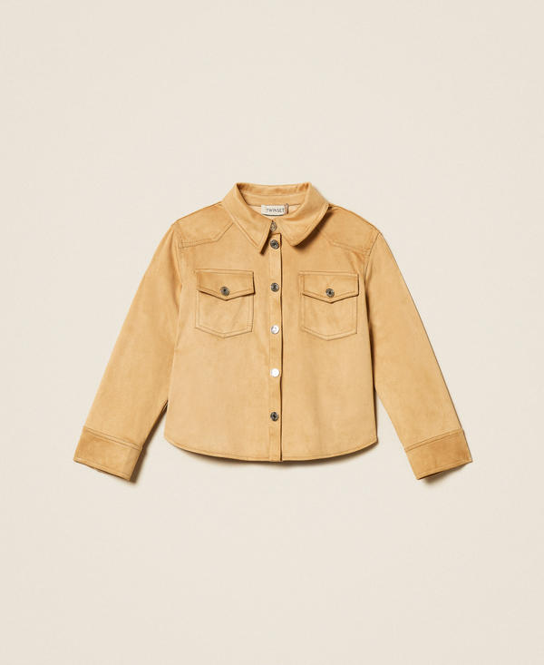 Suede jacket with fringes