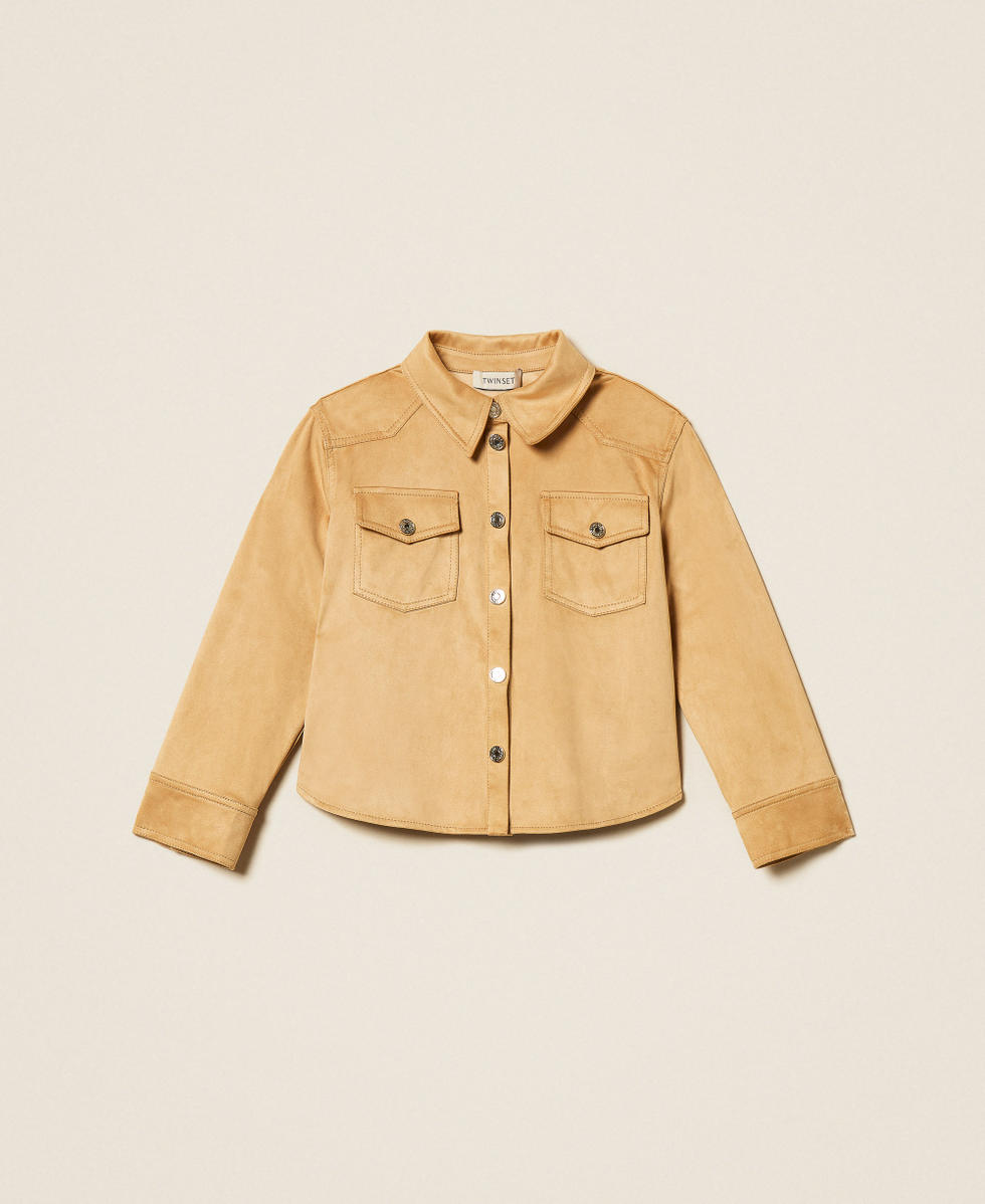 Suede jacket with fringes