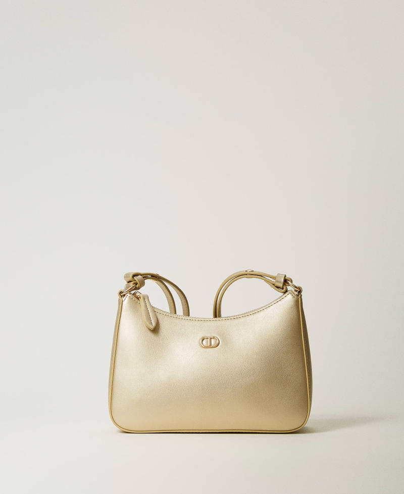Mini hobo bag with logo Yellow Gold Woman 251TH7021_10366_01