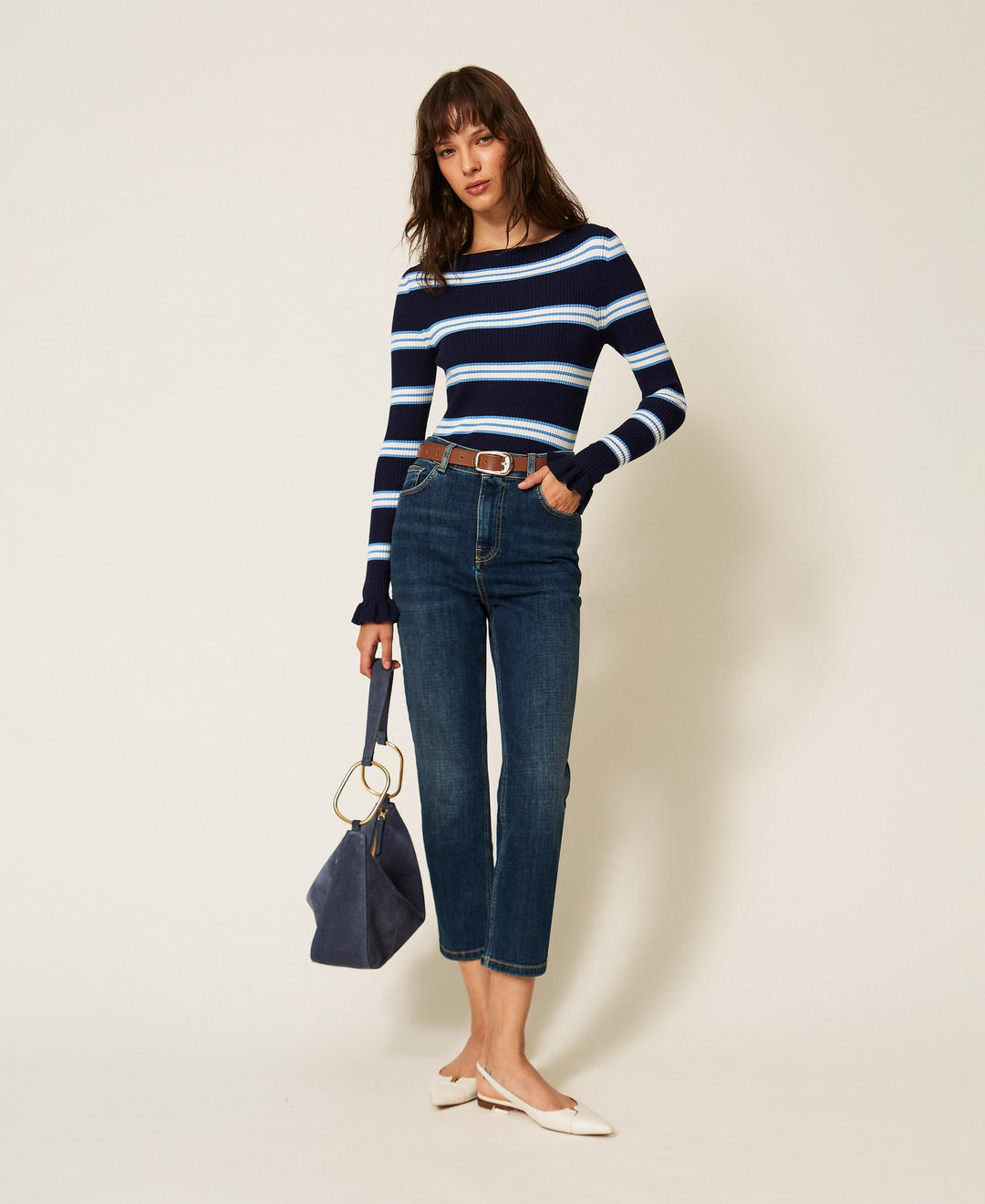 Jean cropped cinq poches