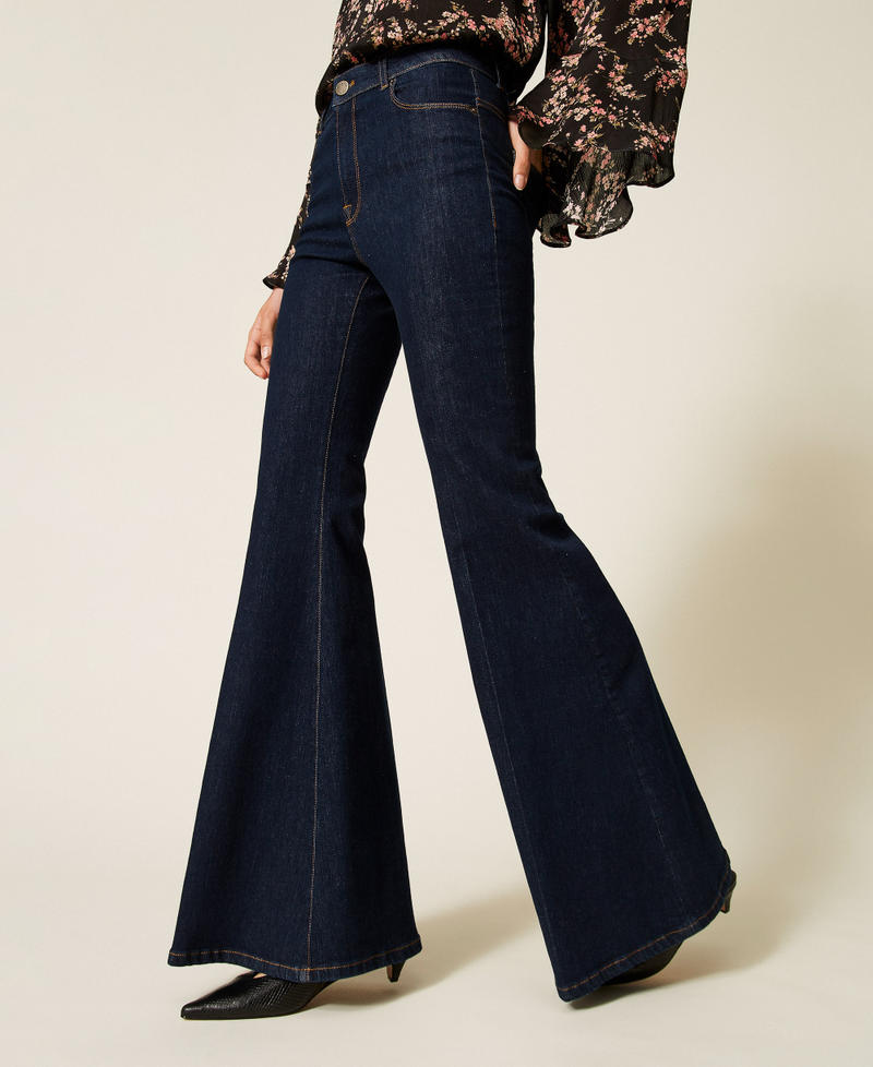 Five-pocket flared jeans Dark Denim Woman 262TP2900_01313_04