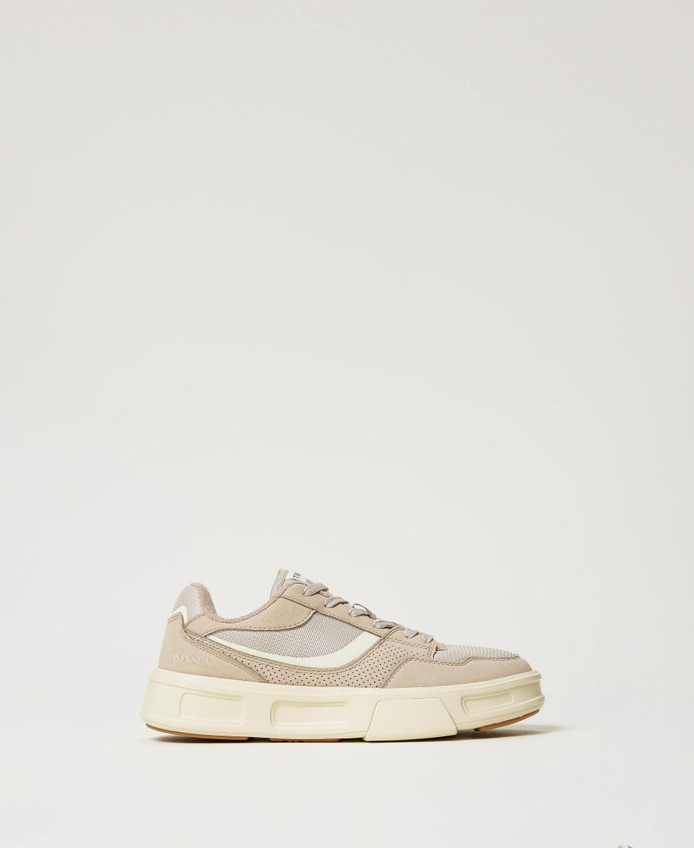Sneakers Fessura con inserti Beige "Rope" Donna 251TCP034_12145_01