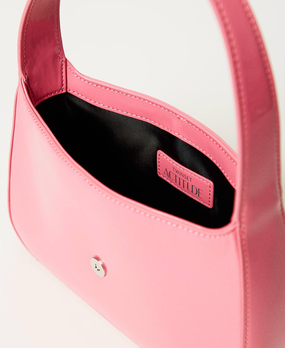 Faux patent leather hobo bag Tender Pink Pink Woman 251AA7010_00619_04