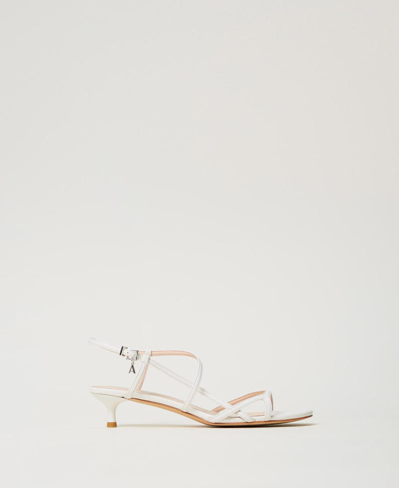 Sandalette mit Riemchen und Logo Sugar Weiß Frau 251ACP014_00632_01