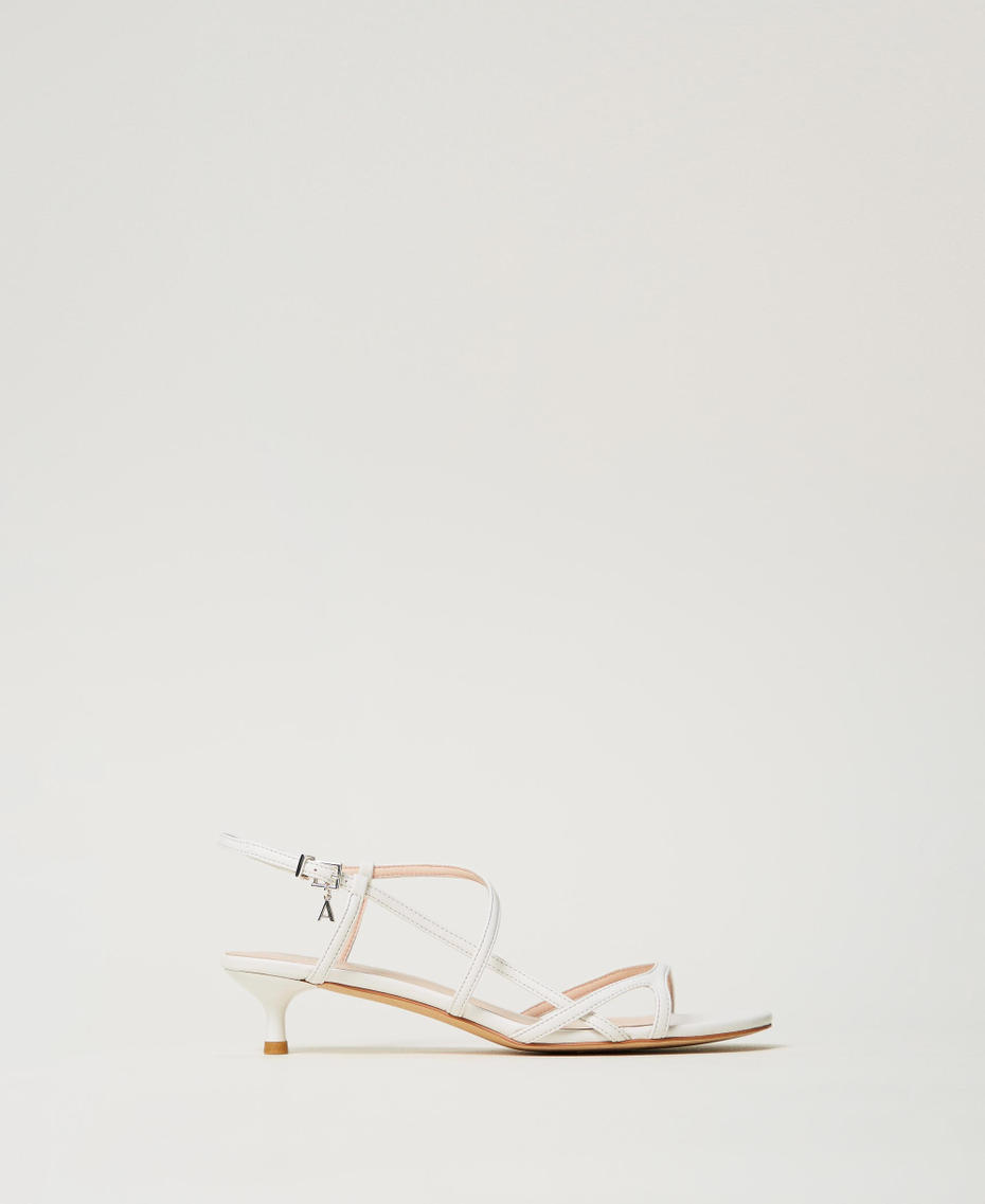 Sandalette mit Riemchen und Logo Sugar Weiß Frau 251ACP014_00632_01