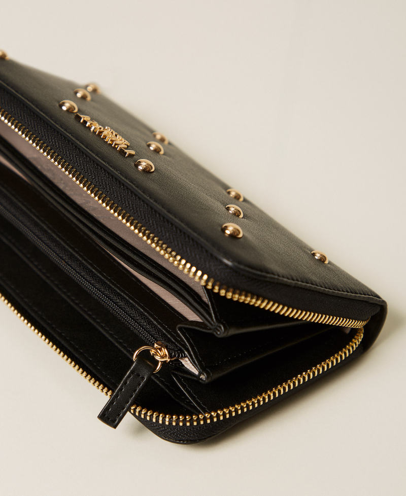 Zip around wallet with studs Black Woman 261TB7173_00006_03