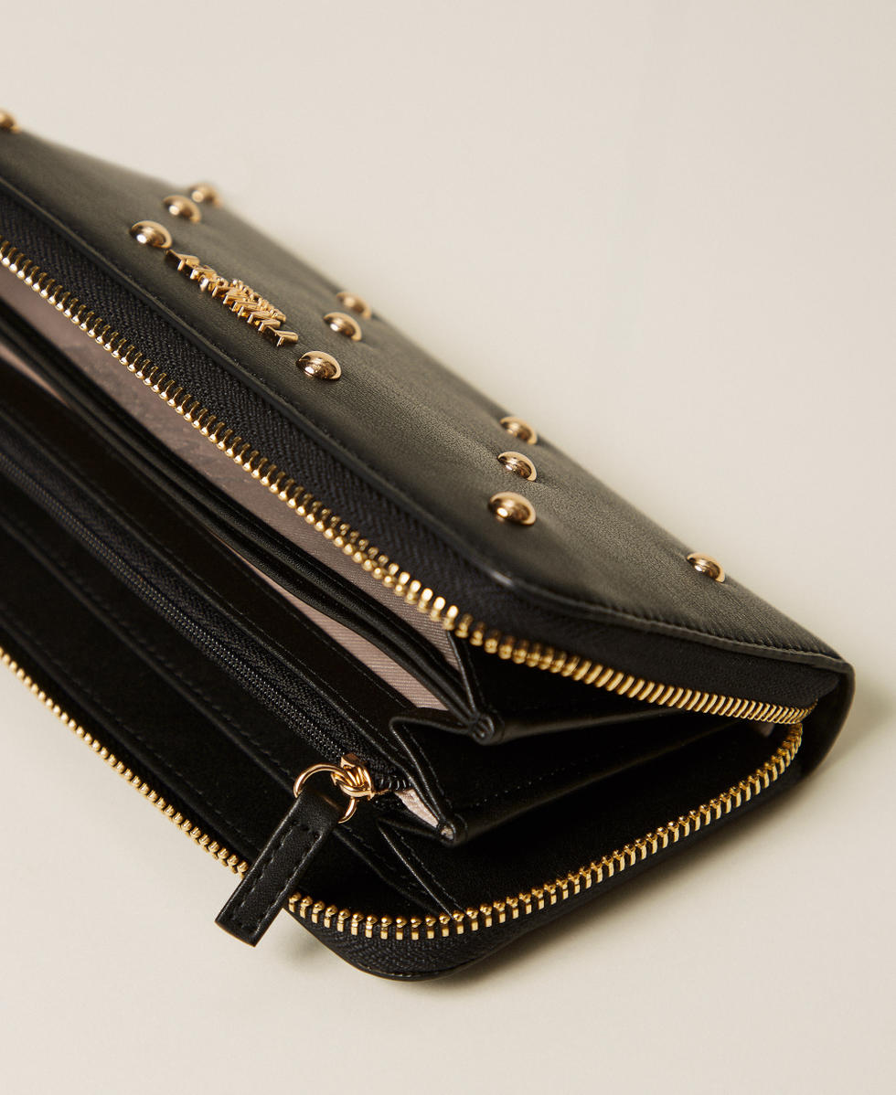 Zip around wallet with studs Black Woman 261TB7173_00006_03