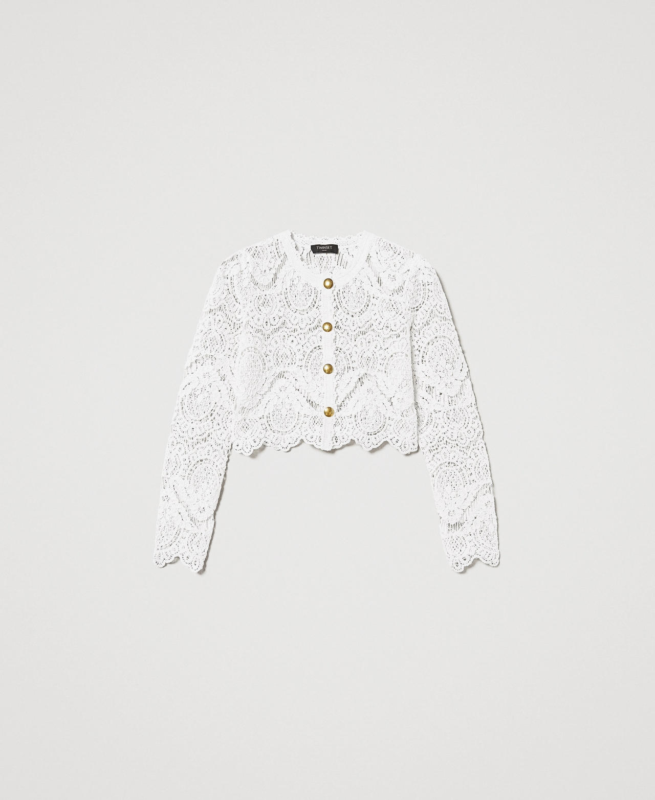 Crochet jacket White Gardenia Woman 251TS3090_00224_0S
