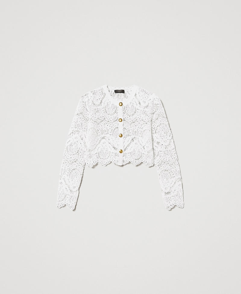 Crochet jacket White Gardenia Woman 251TS3090_00224_0S