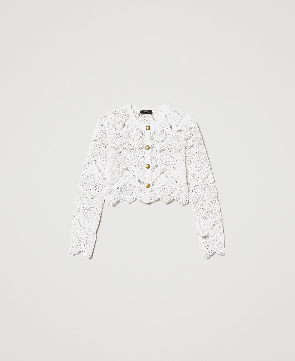 Blouson en maille crochet