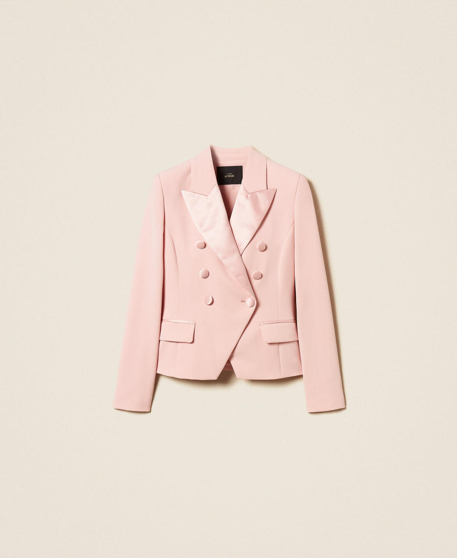 Cady jacket with logo buttons Pink Dancer Woman 261AP2274_10021_S0