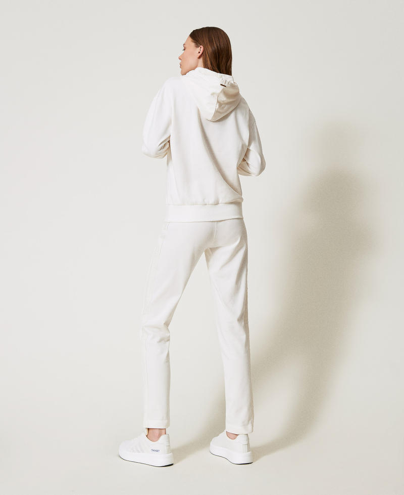 Cigarette trousers with embroidery White Cloud Woman 251LL2HEE_12105_03