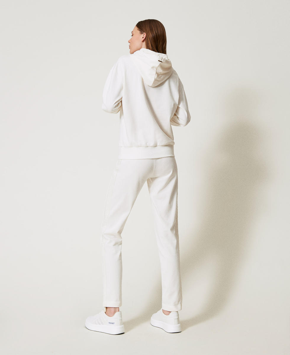 Cigarette trousers with embroidery White Cloud Woman 251LL2HEE_12105_03