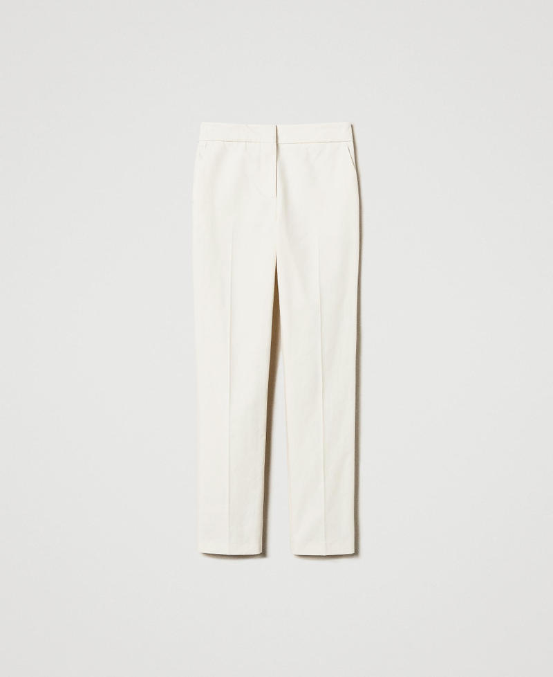 Straight cotton-blend gabardine trousers Mother Of Pearl Woman 251TP2211_00059_S0