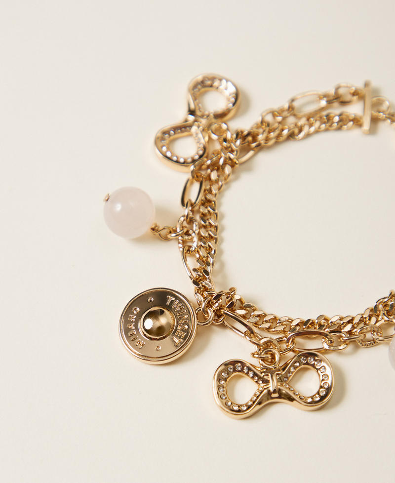 Multi-strand bracelet with charms New Gold Woman 261TA4432_10630_02