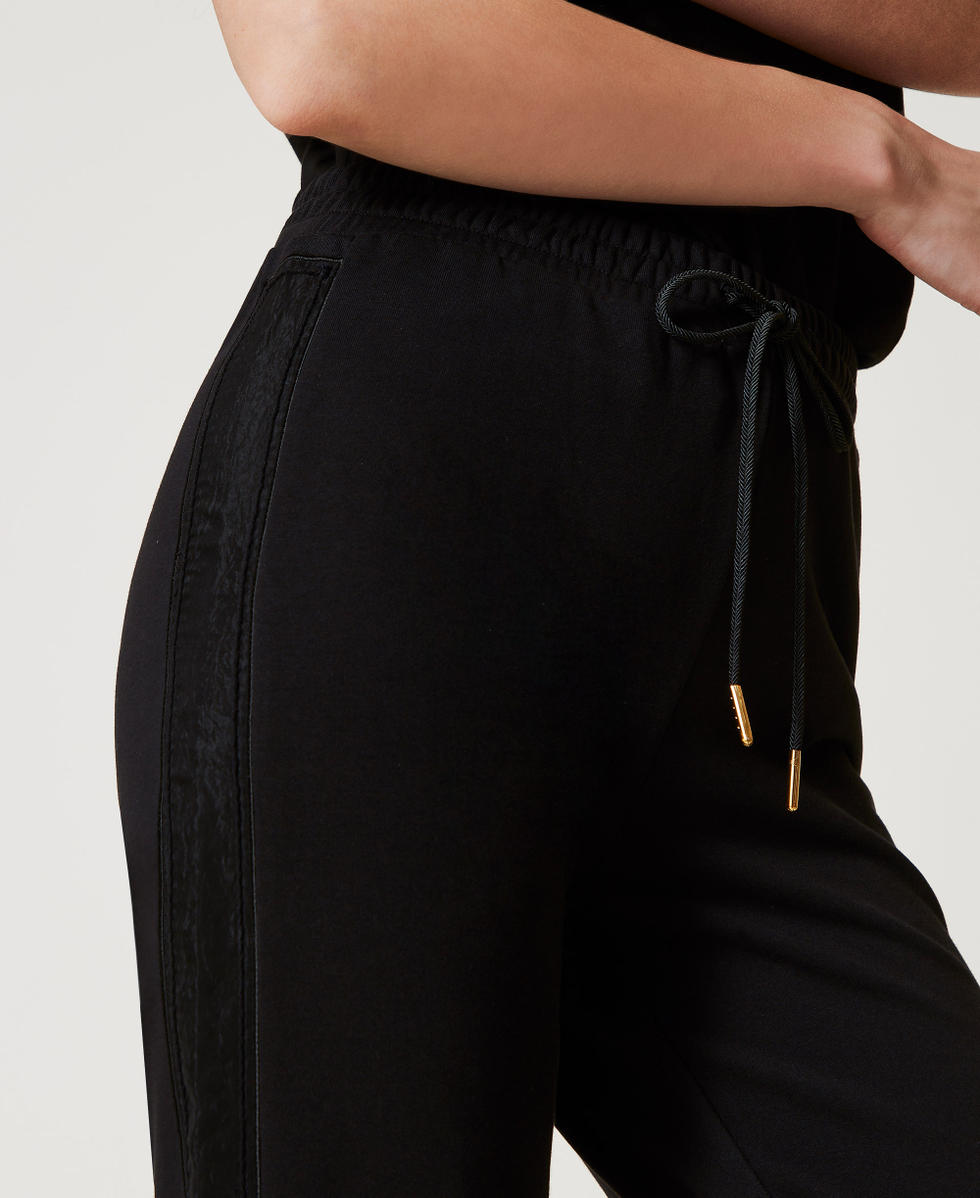 Cigarette trousers with embroidery Black Woman 251LL2HEE_00006_04