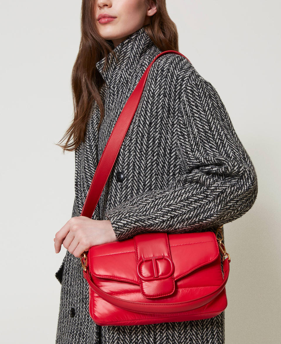 Borsa a tracolla 'Amie Ski' media in nylon Rosso Veneziano Donna 242TD8250_00740_0S