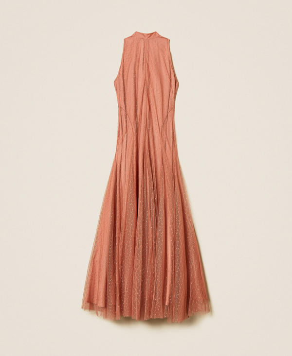 Long plumetis tulle dress