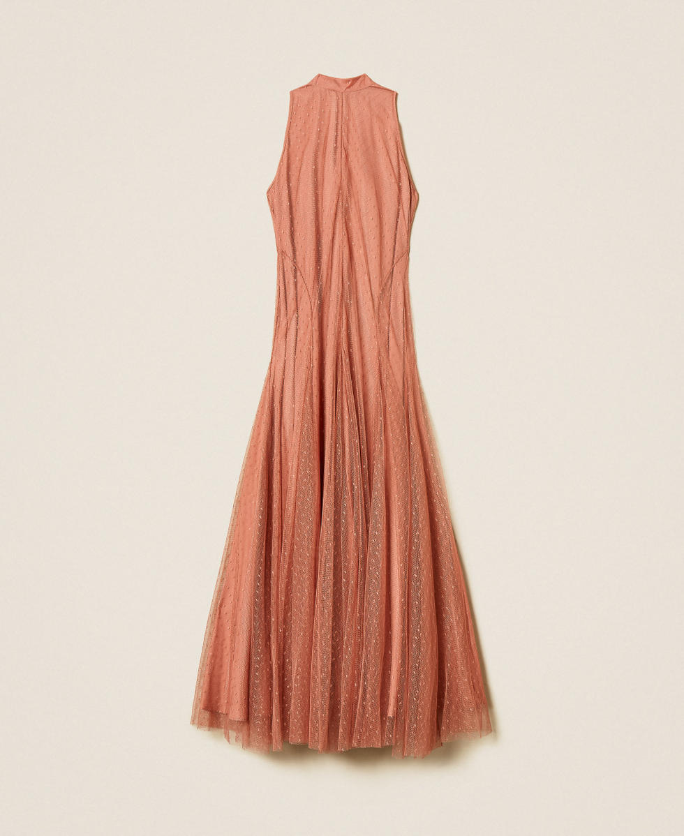 Long plumetis tulle dress