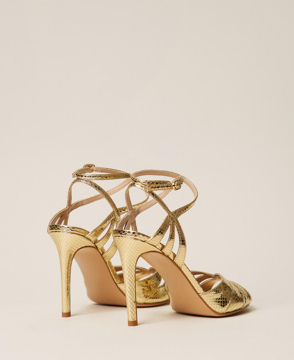 Laminated leather sandals Platinium Tejus Woman 261TCP112_13330_03