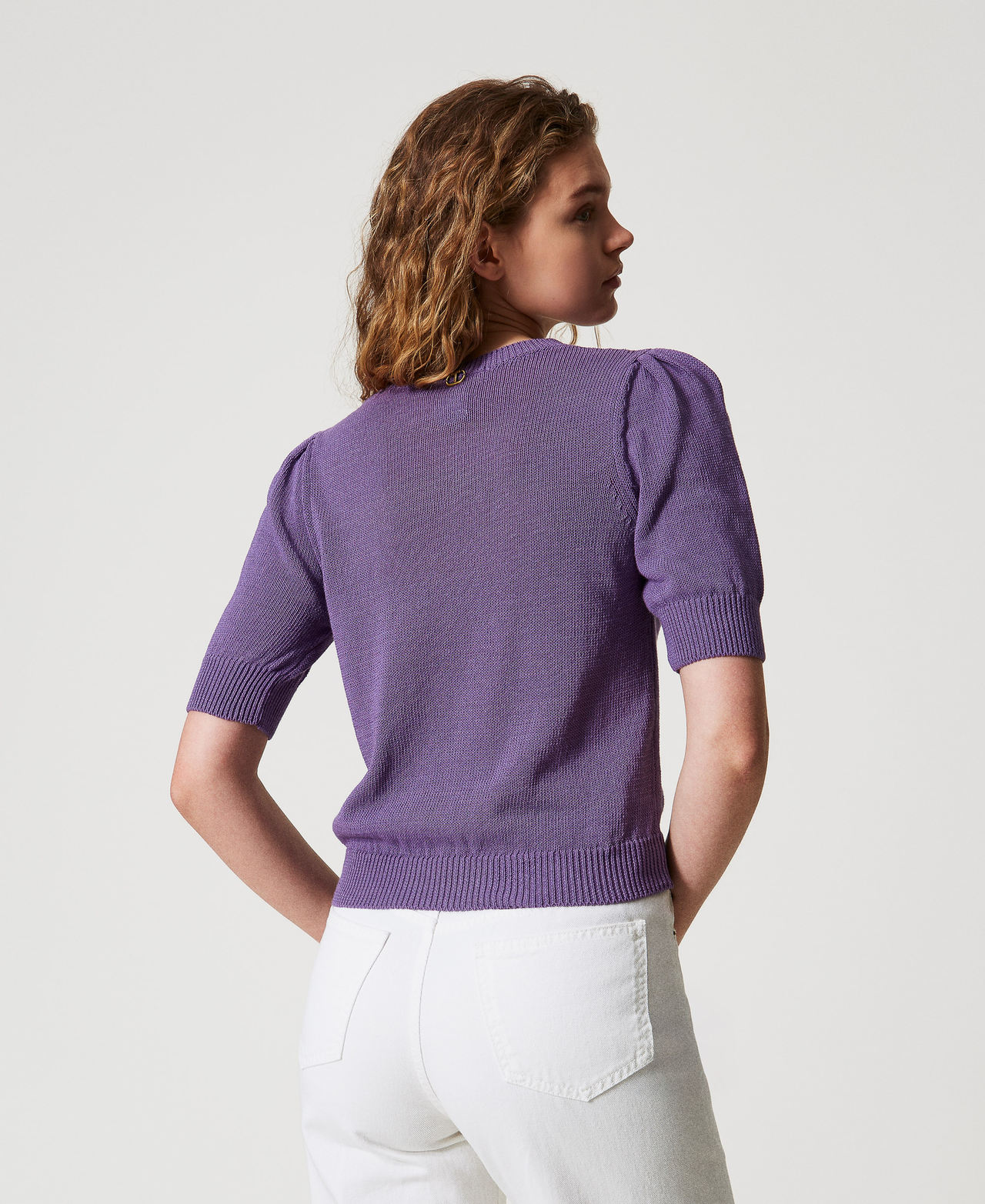 Pullover mit Raff&auml;rmeln Cold Lavender Frau 251TT3153_11948_03