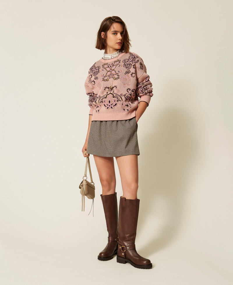 Jacquard wool blend jumper Peachy Keen Jacquard Woman 262TP3483_13951_01