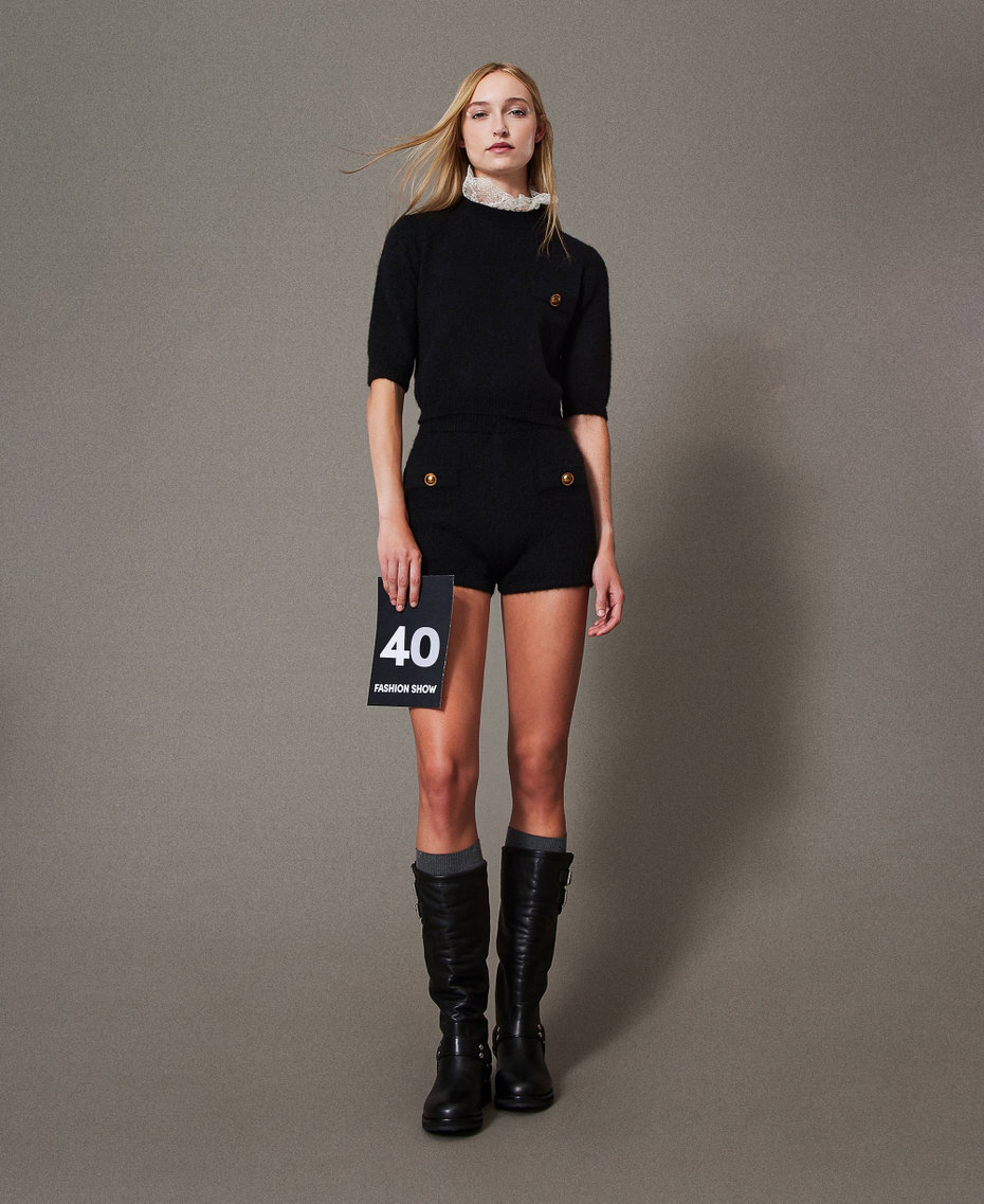 'Emily' mohair blend knit shorts