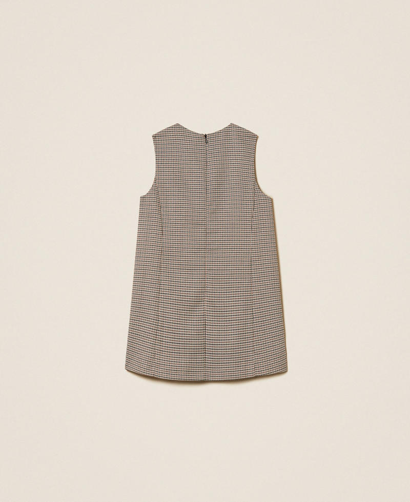 Houndstooth short dress Camel Houndstooth Girl 252GJ2100_12717_S1