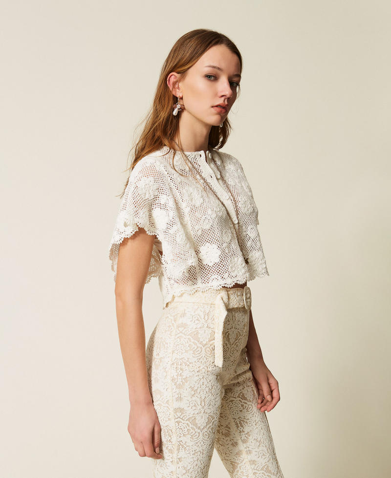 Floral knit jacket White Snow Woman 261TT3161_00282_02