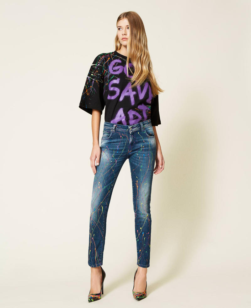 Hand-painted MYFO skinny jeans