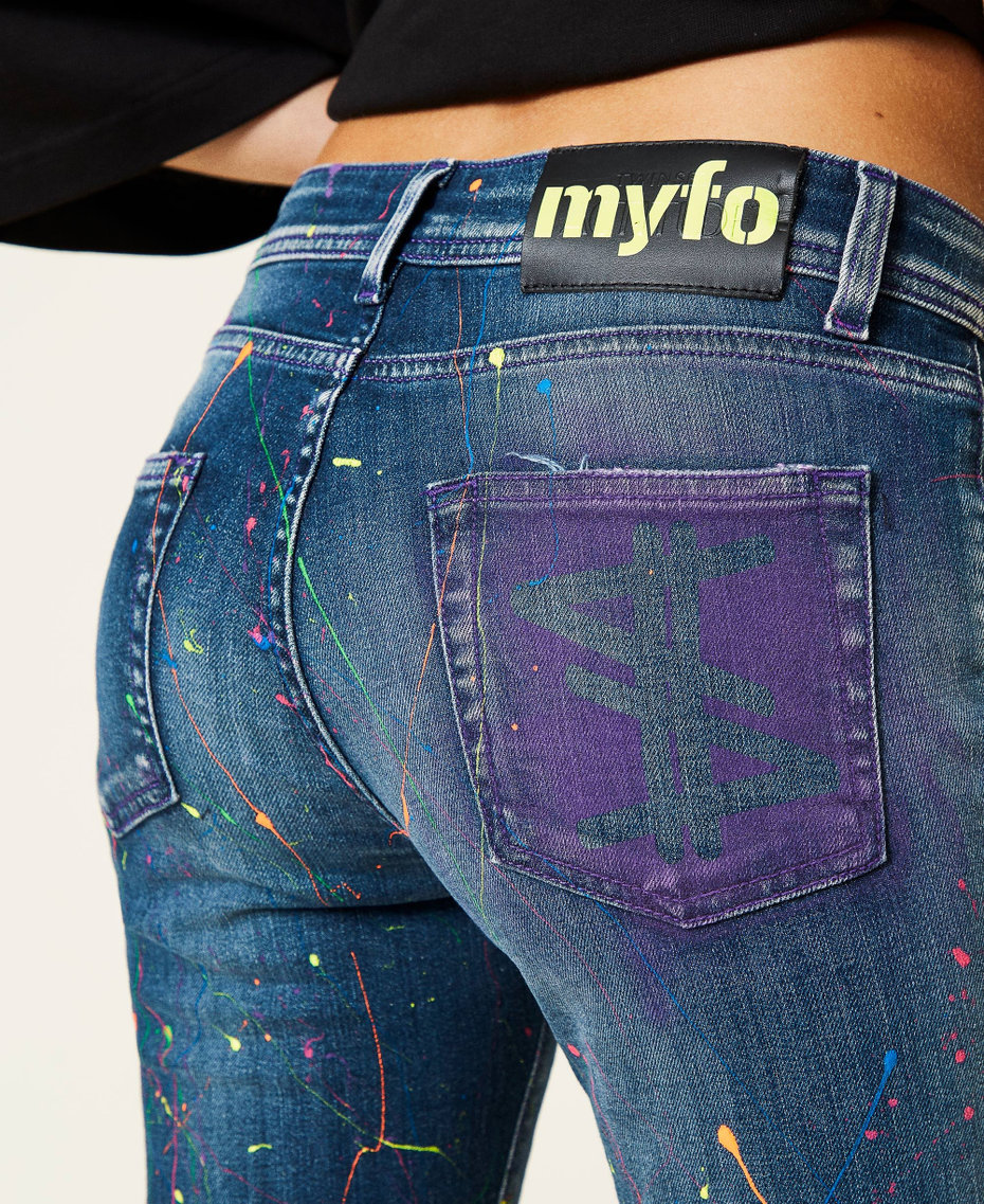Hand-painted MYFO skinny jeans