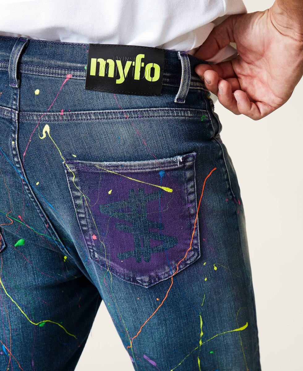 Jeans disegnati shop a mano