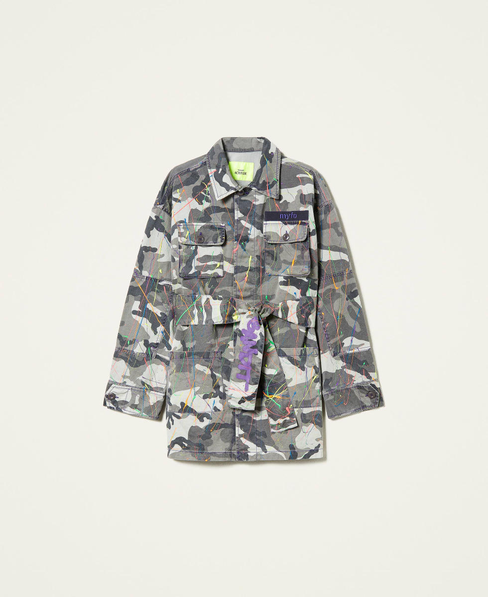 Unisex-Jacke mit Camouflageprint von Myfo Unisex, Gemustert 