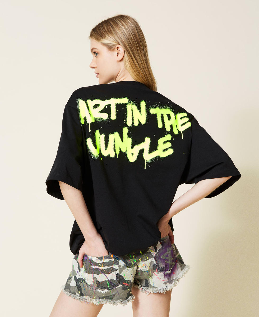 Camiseta Myfo con estampado de cebra