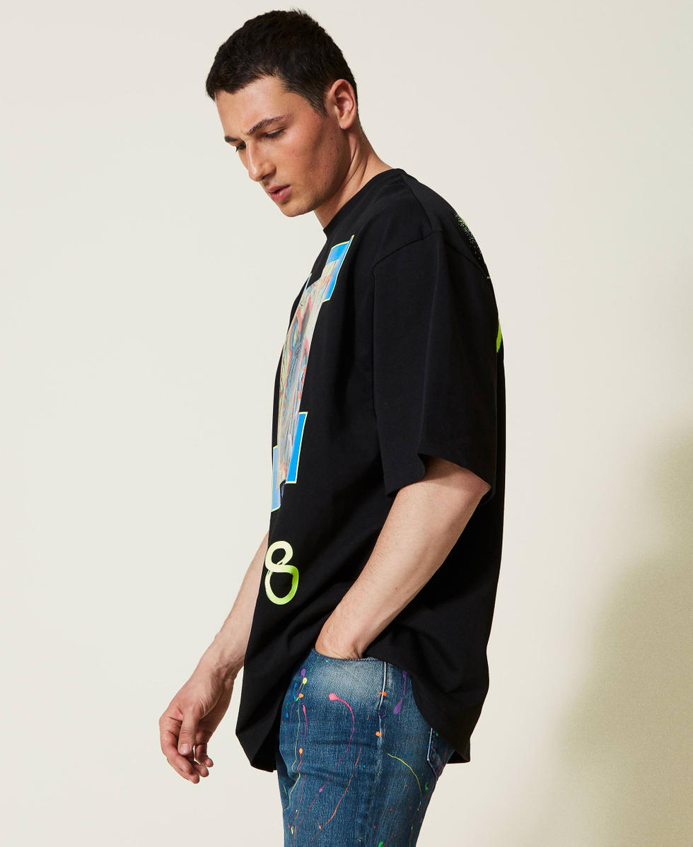 Camiseta Myfo con estampado de cebra