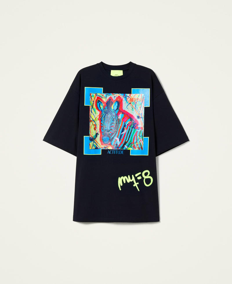 Camiseta Myfo con estampado de cebra