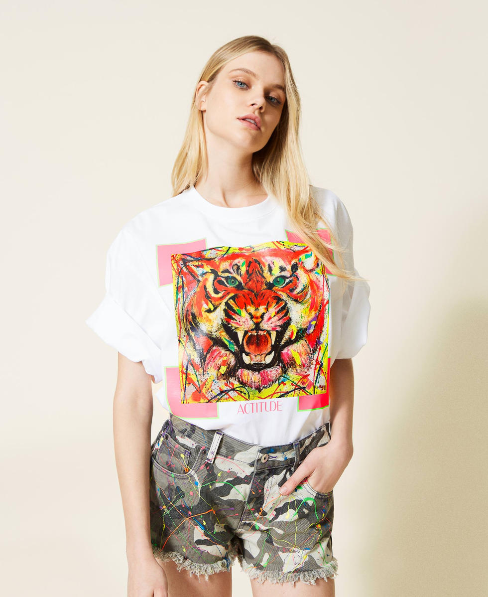 Tee shirt imprimé tigre 2025