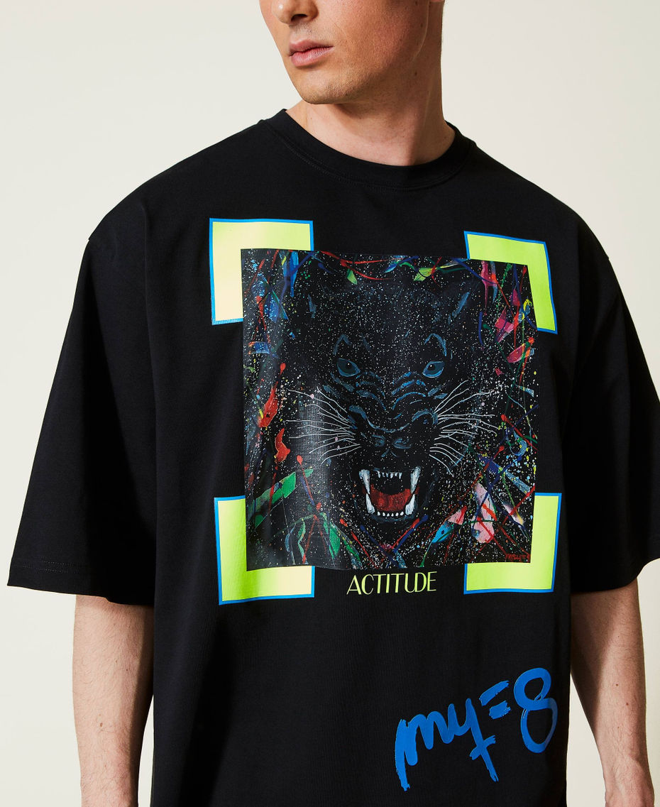 Myfo t-shirt with panther print