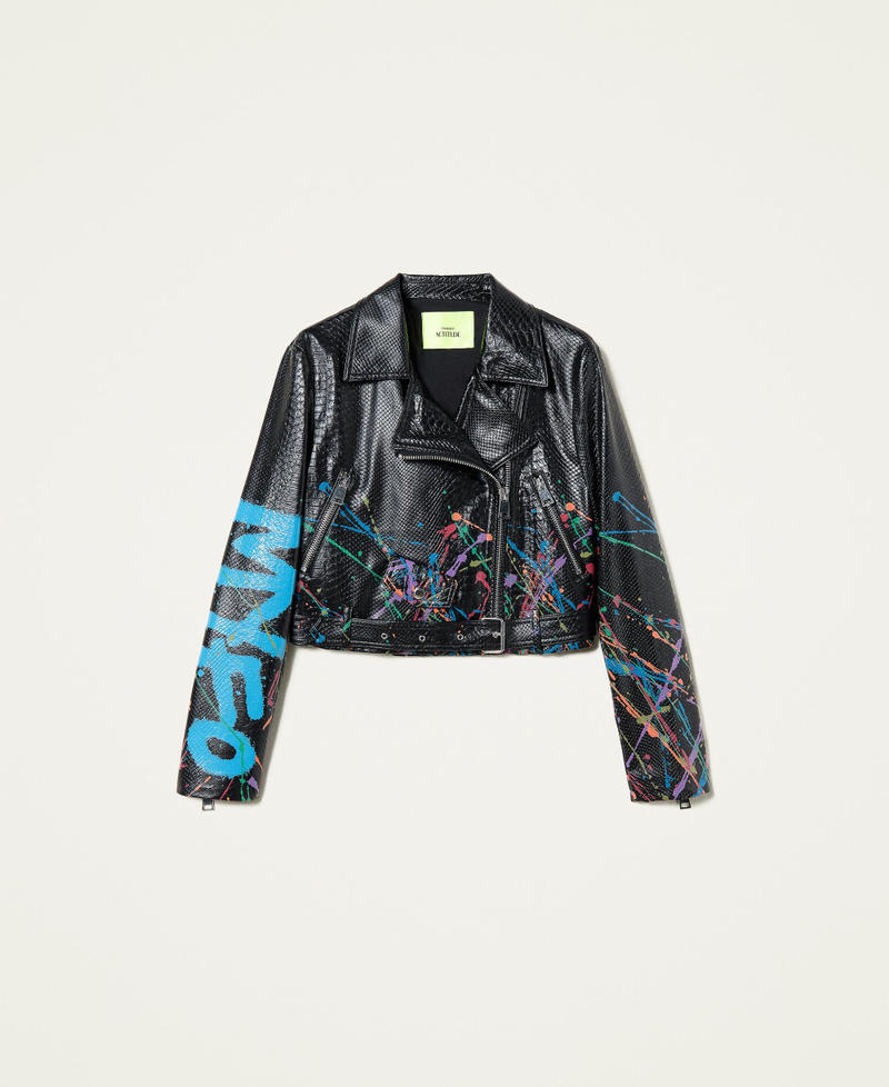 Blouson perfecto Myfo peint &agrave; la main