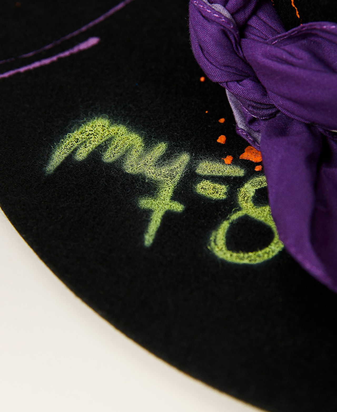 Hand-painted MYFO hat Black Unisex 999AQ4101-02
