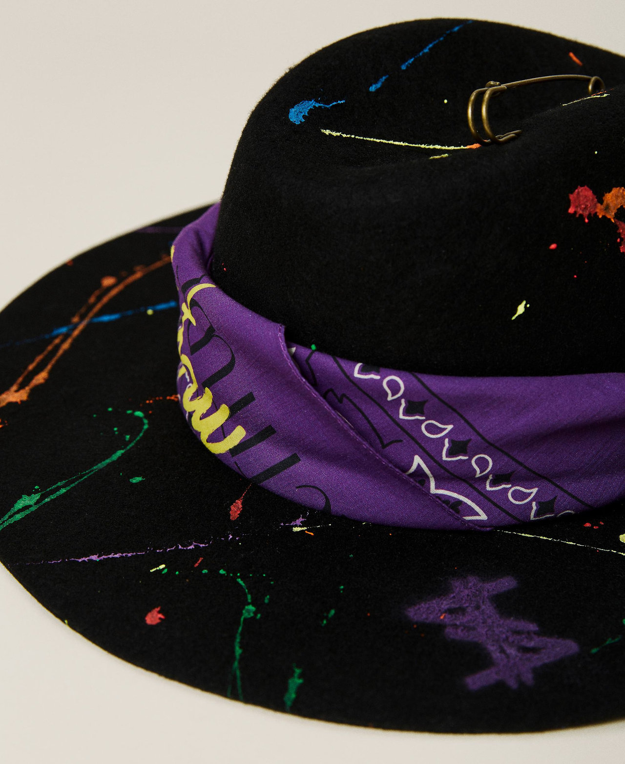 Hand-painted MYFO hat Black Unisex 999AQ4101-03