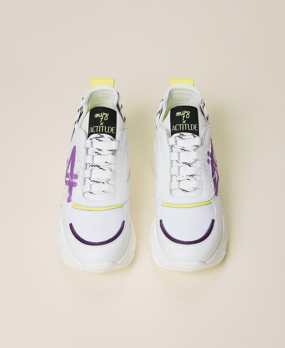 Leder-Sneakers von MYFO Weiß Unisex 999AQP150-06