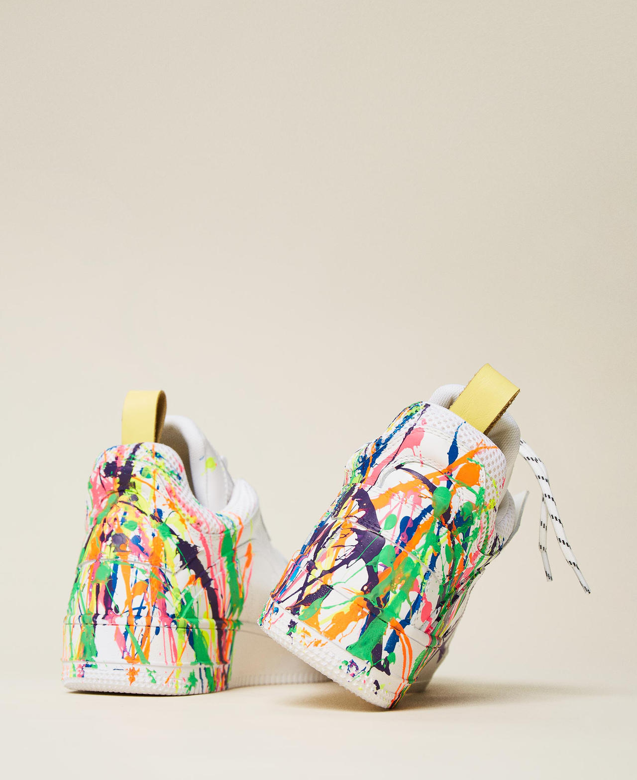 MYFO leather trainers with silk-printed monogram