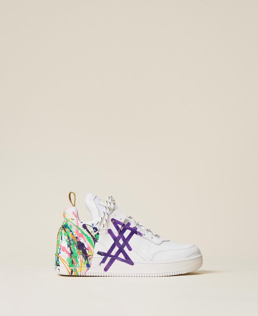 Baskets MYFO en cuir avec monogramme s&eacute;rigraphi&eacute;