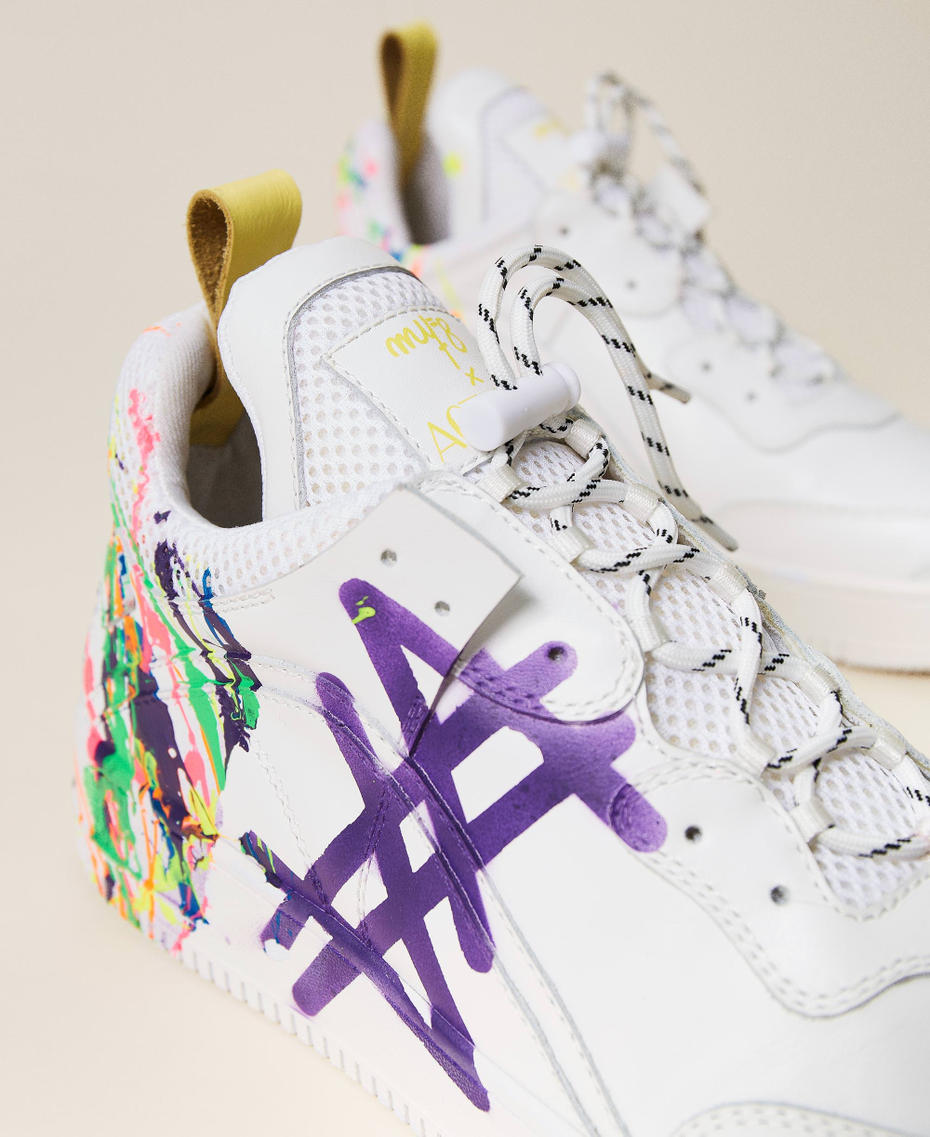 MYFO leather trainers with silk-printed monogram