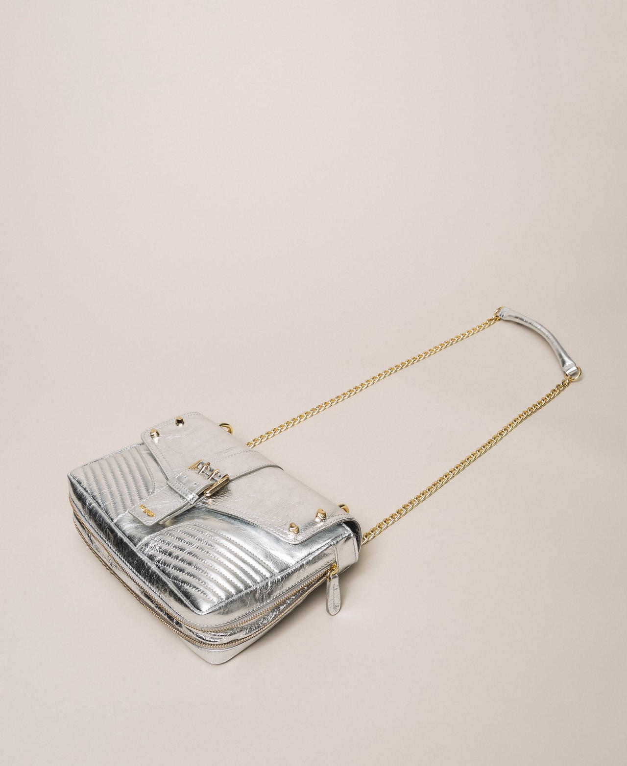Borsa a tracolla Rebel media in pelle Grigio Titanio Donna 999TA7233-02