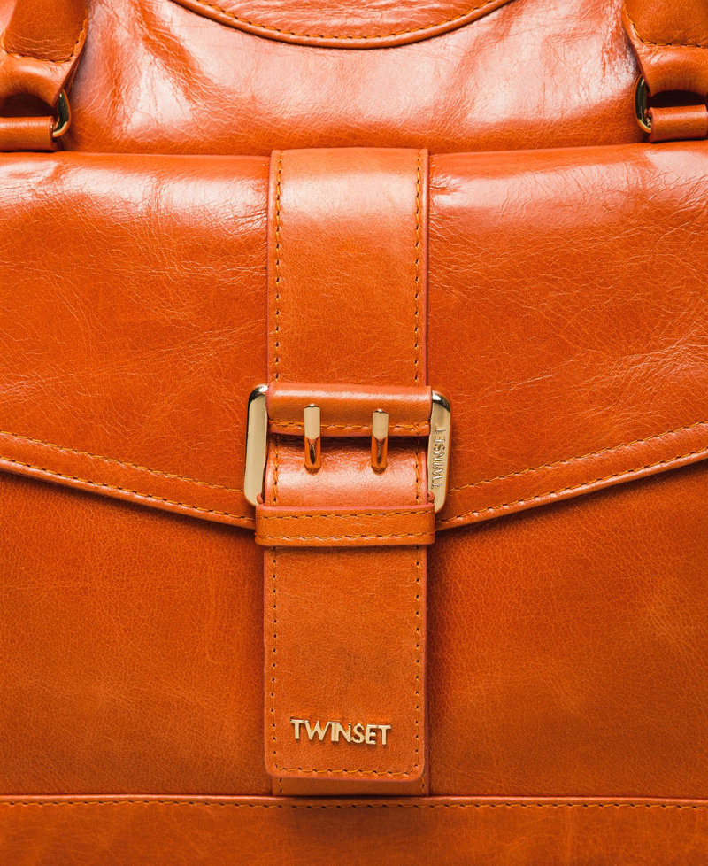 Rebel leather shopper with pocket “Jasper” Red Woman 999TA7235-05