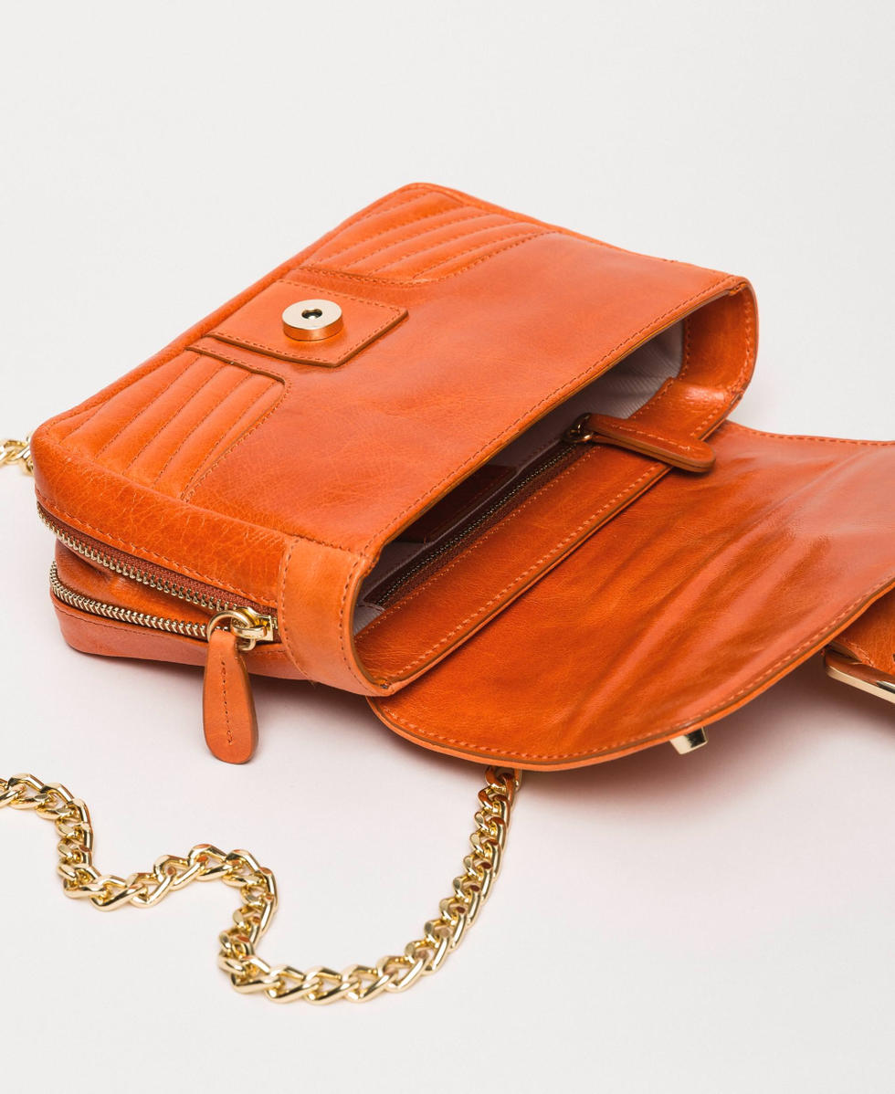 Small Rebel leather shoulder bag Woman Red TWINSET Milano