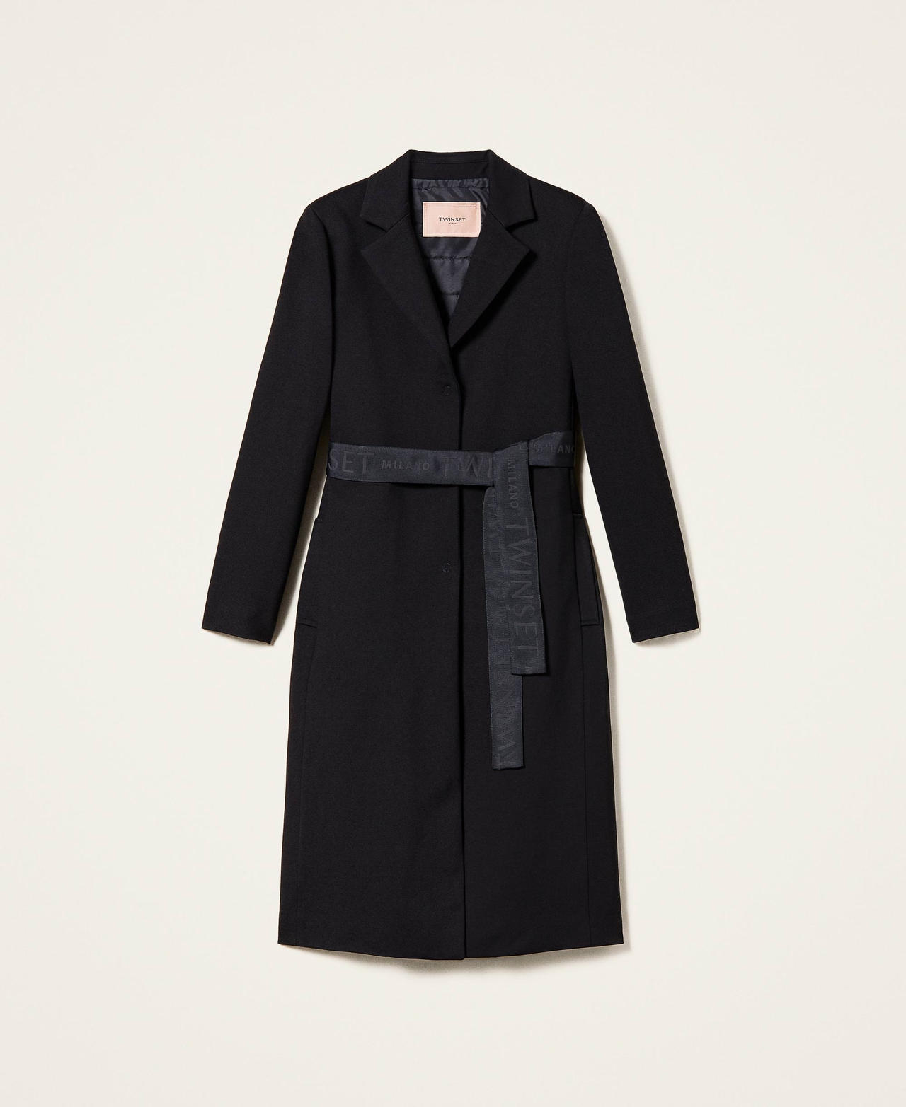 Manteau avec ceinture siglée