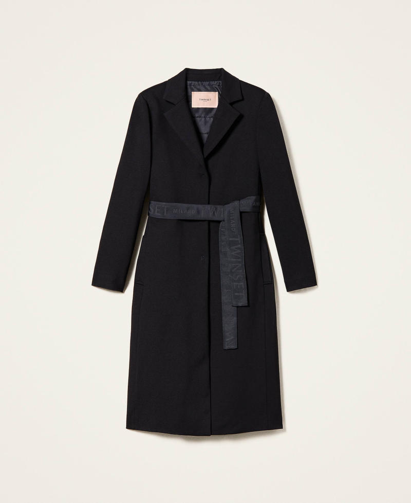 Manteau avec ceinture siglée